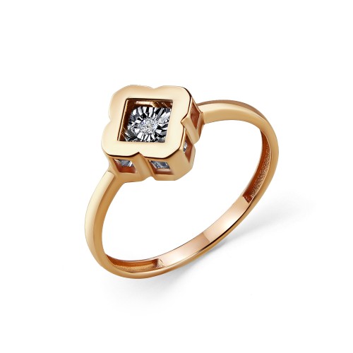 Золотое кольцо с бриллиантом