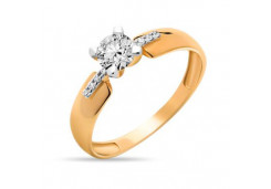 Золотое кольцо с фианитом