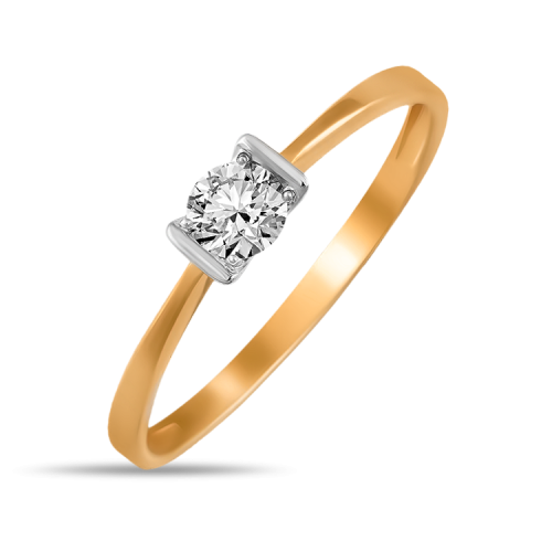 Золотое кольцо с фианитом