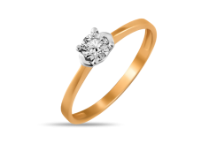 Золотое кольцо с фианитом