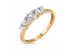 Золотое кольцо с фианитом
