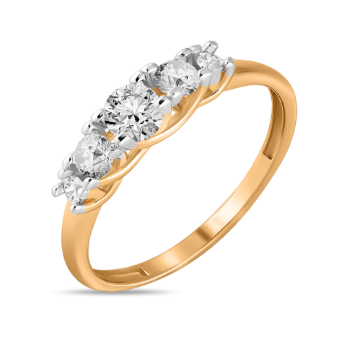 Золотое кольцо с фианитом