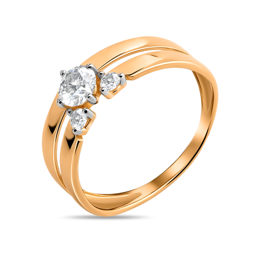 Золотое кольцо с фианитом