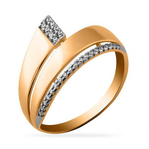 Золотое кольцо с фианитом