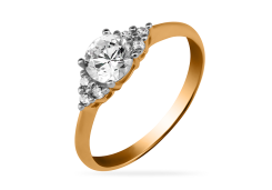 Золотое кольцо с фианитом