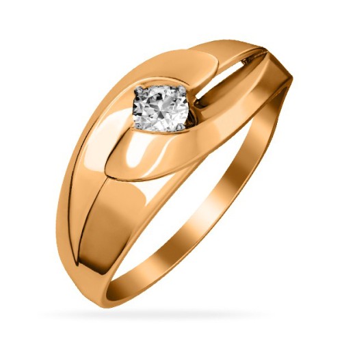 Золотое кольцо с фианитом