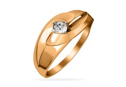 Золотое кольцо с фианитом