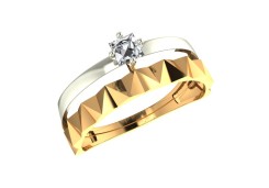 Золотое кольцо с фианитом