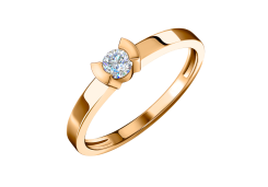 Золотое кольцо с фианитом