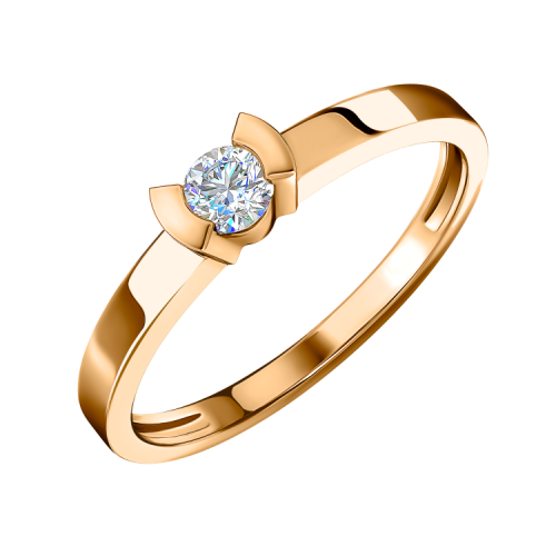Золотое кольцо с фианитом