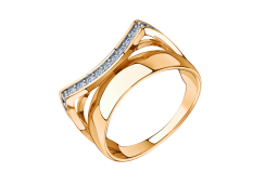 Золотое кольцо с фианитом