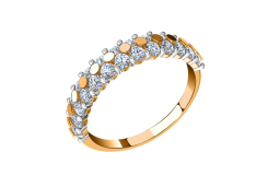 Золотое кольцо с фианитом
