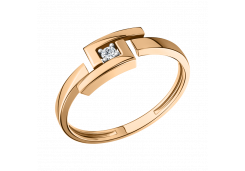 Золотое кольцо с фианитом