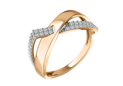 Золотое кольцо с фианитом