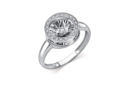 Кольцо из белого золота с бриллиантом