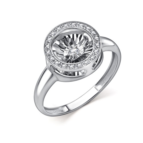 Кольцо из белого золота с бриллиантом