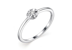 Серебряное кольцо с бриллиантом