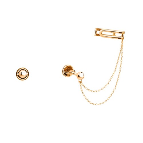 Золотые cерьги пусеты (гвоздики)