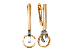 Золотые cерьги висячие