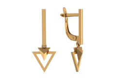 Золотые cерьги висячие