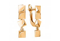 Золотые cерьги висячие