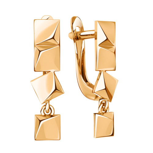 Золотые cерьги висячие