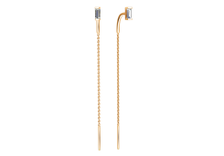 Золотые cерьги с фианитом