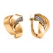 Золотые cерьги классические с фианитом