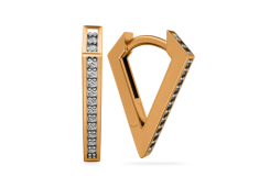 Золотые cерьги с фианитом