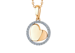 Золотая подвеска с фианитом