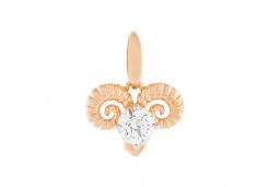 Золотая подвеска с фианитом