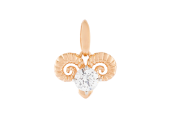 Золотая подвеска с фианитом