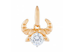 Золотая подвеска с фианитом