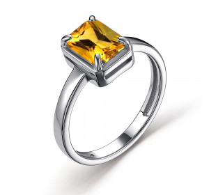 Серебряное кольцо с цитрином