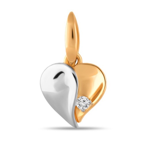 Золотая подвеска с фианитом