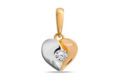 Золотая подвеска с фианитом