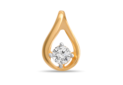 Золотая подвеска с фианитом