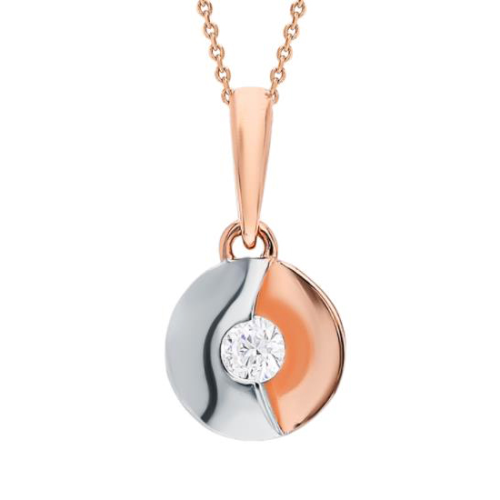 Золотая подвеска с фианитом