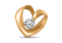 Золотая подвеска с фианитом