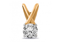 Золотая подвеска с фианитом