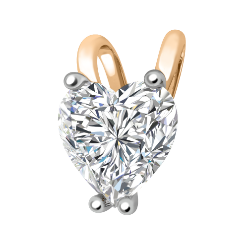 Золотая подвеска с фианитом