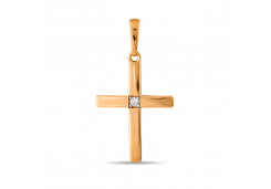 Золотая подвеска с фианитом