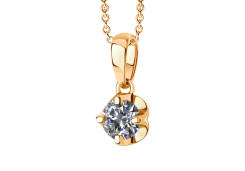 Золотая подвеска с фианитом