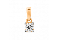 Золотая подвеска с фианитом