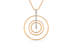 Золотая подвеска с фианитом