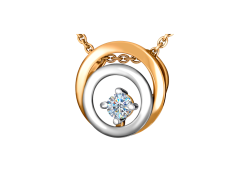 Золотая подвеска с фианитом