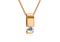 Золотая подвеска с фианитом