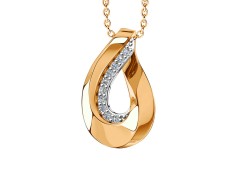 Золотая подвеска с фианитом