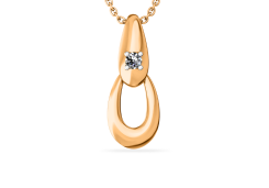 Золотая подвеска с фианитом