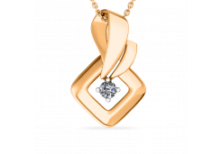 Золотая подвеска с фианитом